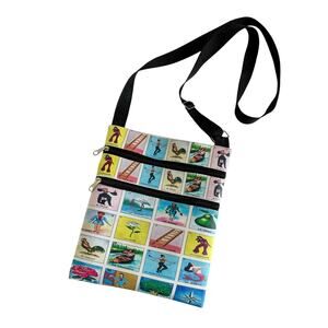 Loteria Mexican Bingo Adjustable Shoulder Strap Crossbody Bag